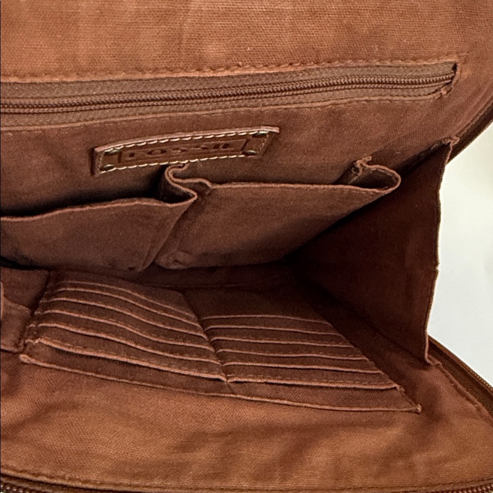 Fossil, vintage Brown Leather Crossbody Bag - Picture 4 of 10